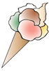 Caffé Gelato waffle cone logo