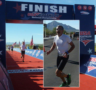 photo collage of Dan Simmons at Nat’l Championship in 2013