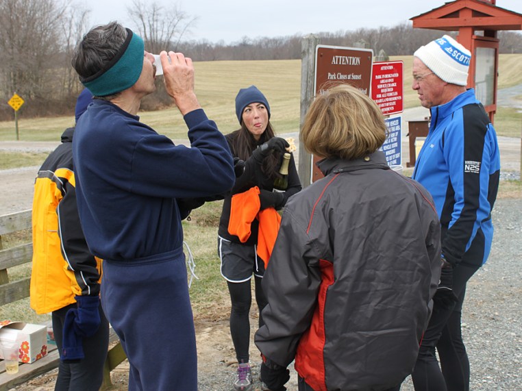 photo of after-run festivities
