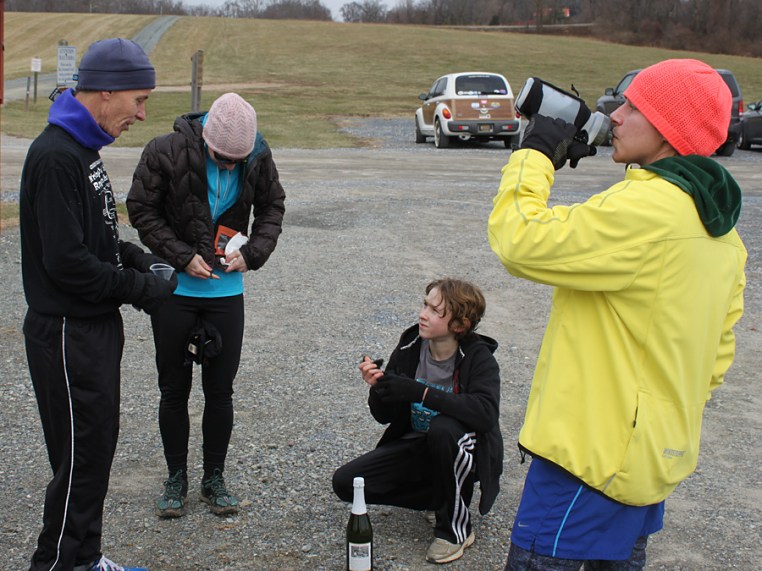 photo of after-run festivities