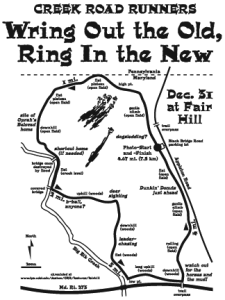 graphic of course map and T-shirt art