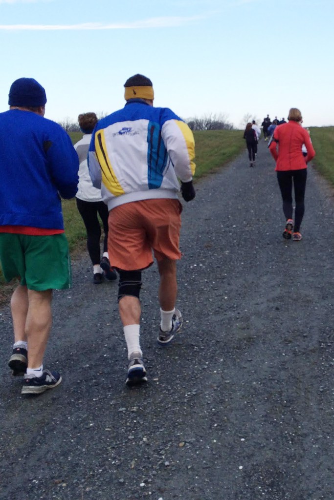 photo of runners heading up the first incline