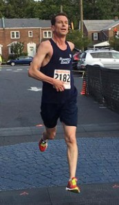 photo of Bruce Weber finishing race