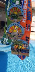 photo of medals from Safety Harbor 5K and 10K