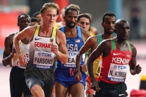 photo of Sam Parsons competing in Doha, Qatar, among the world’s best