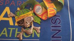 photo of the 2020 Gasparilla Half Marathon medal