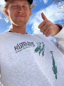 photo of Sam Parsons in CRR sweatshirt