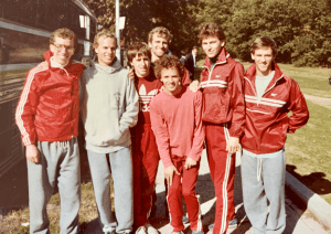 1984 photo of Harvard runners