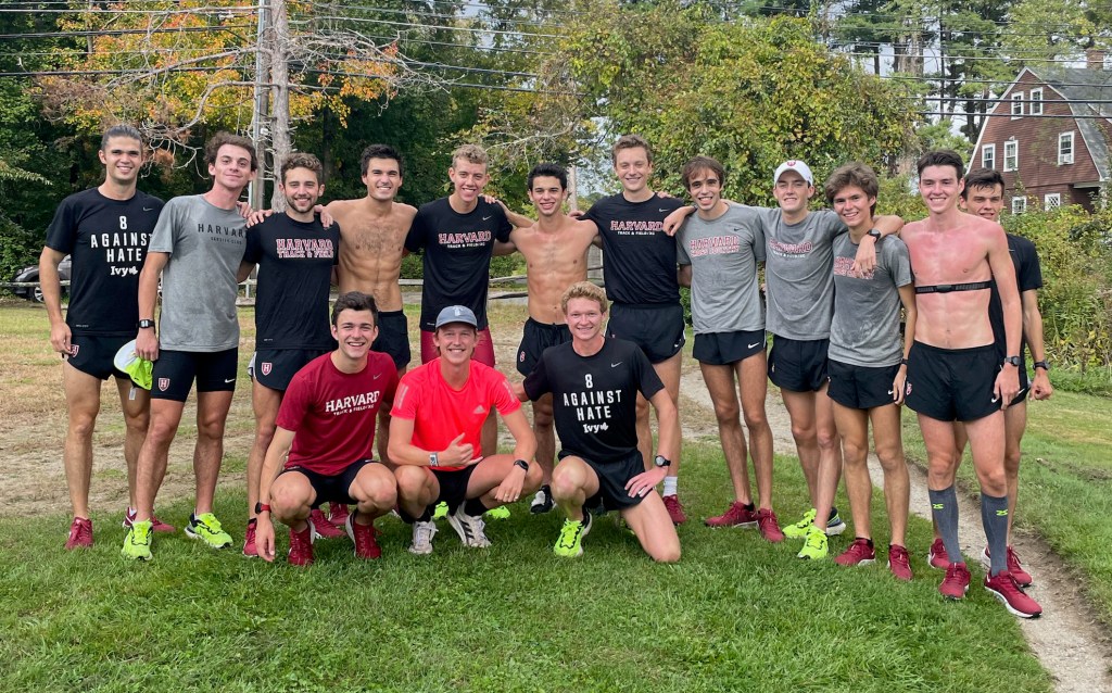 photo of Sam Parsons with Harvard runners