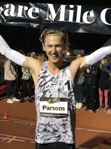 photo of a victorious Sam Parsons