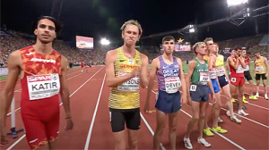 photo of Sam on the starting line