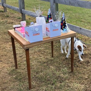 photo of table and Bandit