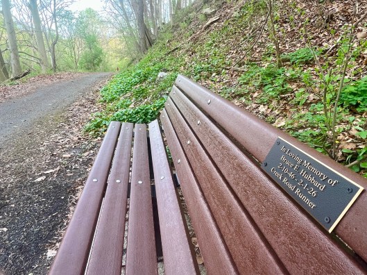 photo of bench in memory of Bruce Hubbard
